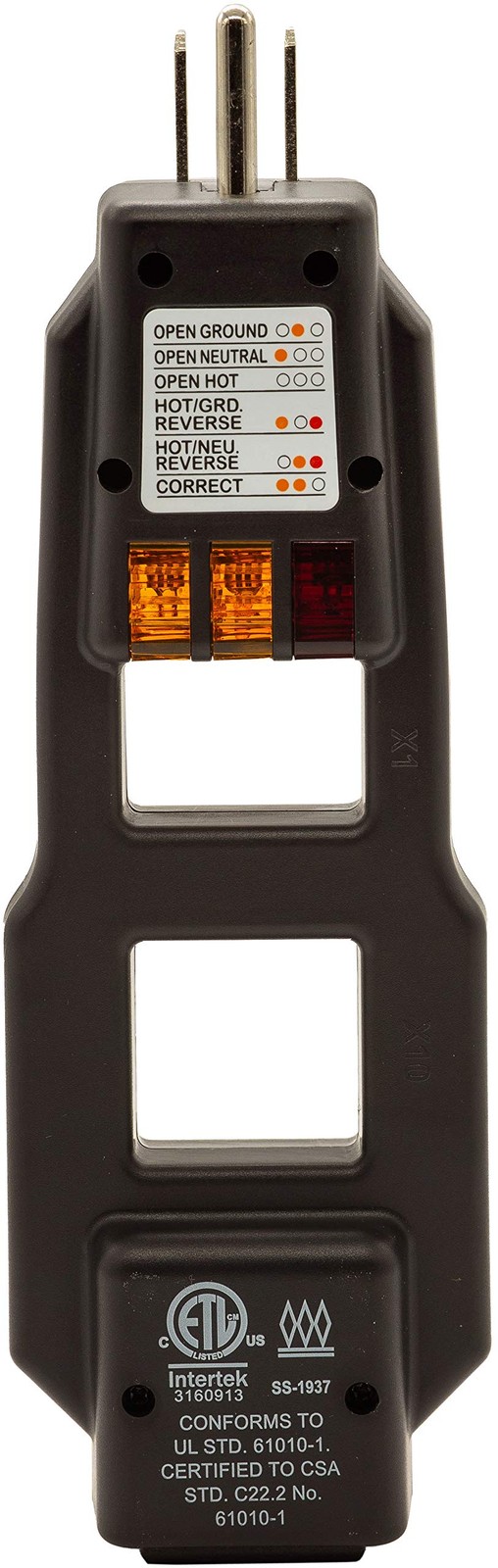 ET200 AC Line Splitter and GFCI Outlet/Receptacle Tester with 5 Visual Indica…