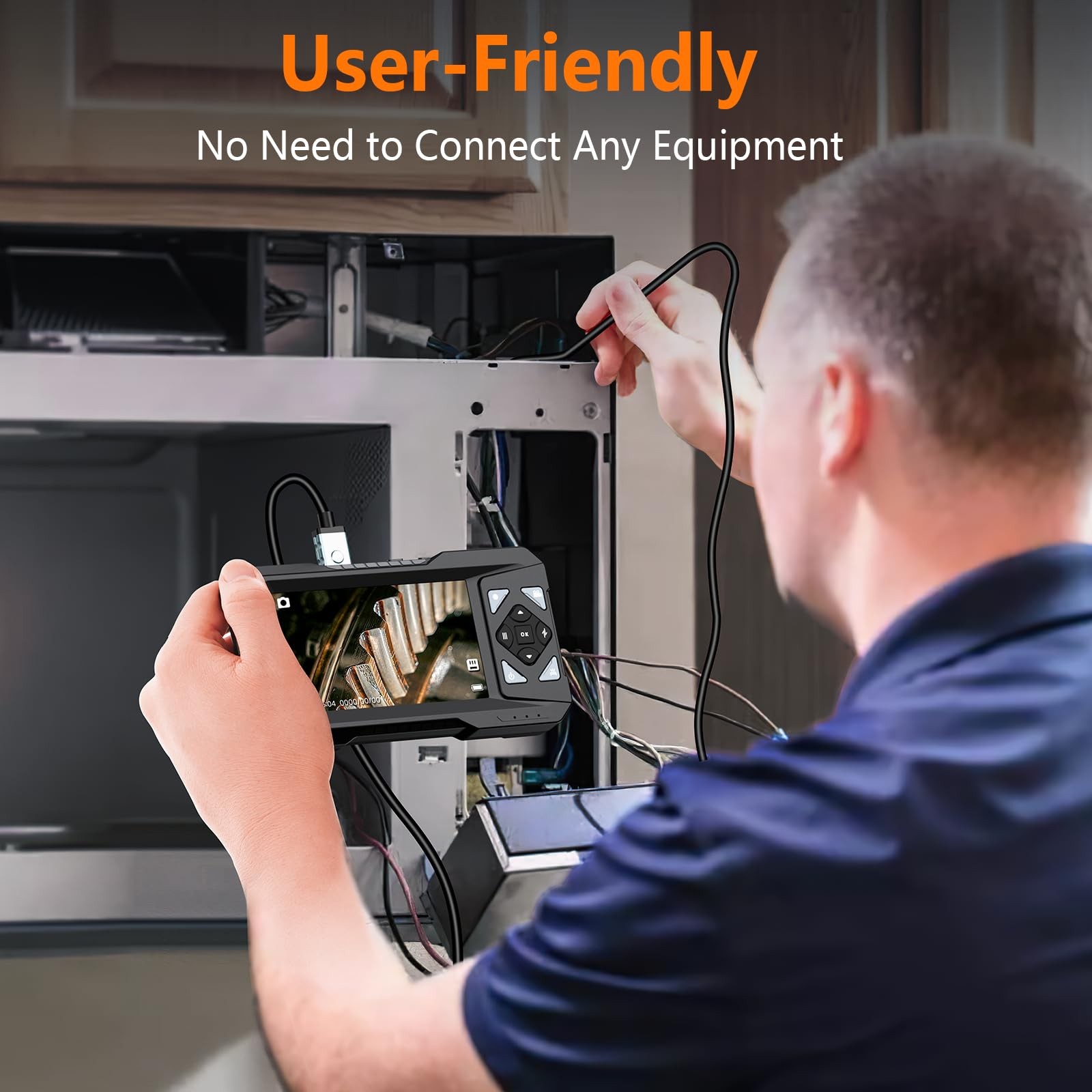 Hayve 4.3inch Industrial Endoscope, 1920P Digital Borescope Inspection , [Pho…