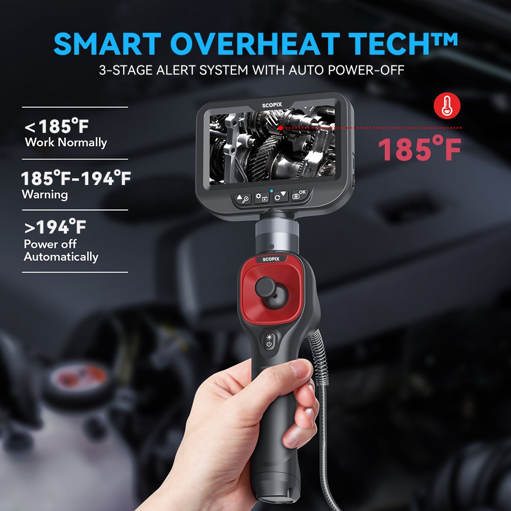 SALE! Ralcam 4-Way 720° Inspection Borescope Endoscope Camera 3.3ft Semi Rigid