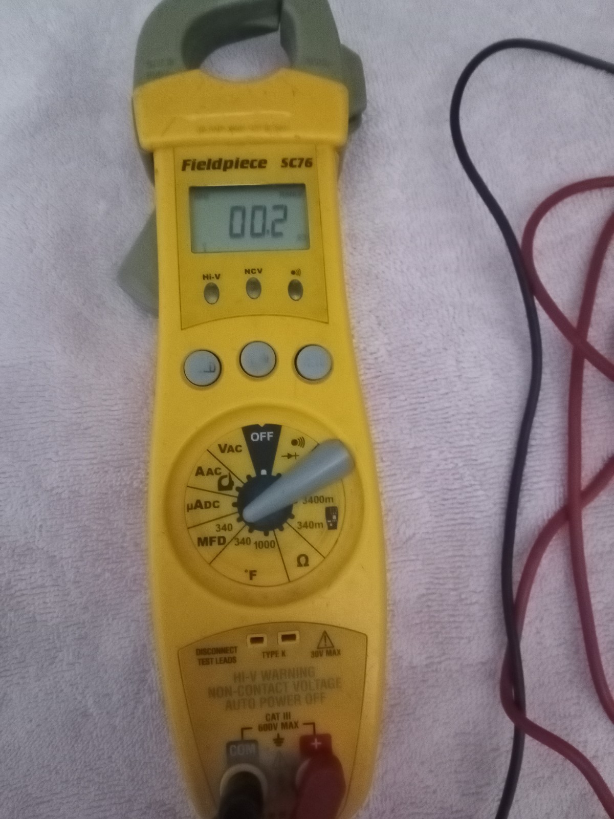Fieldpiece SC76 HVAC/R Clamp Meter Temperature & Capacitance Tested