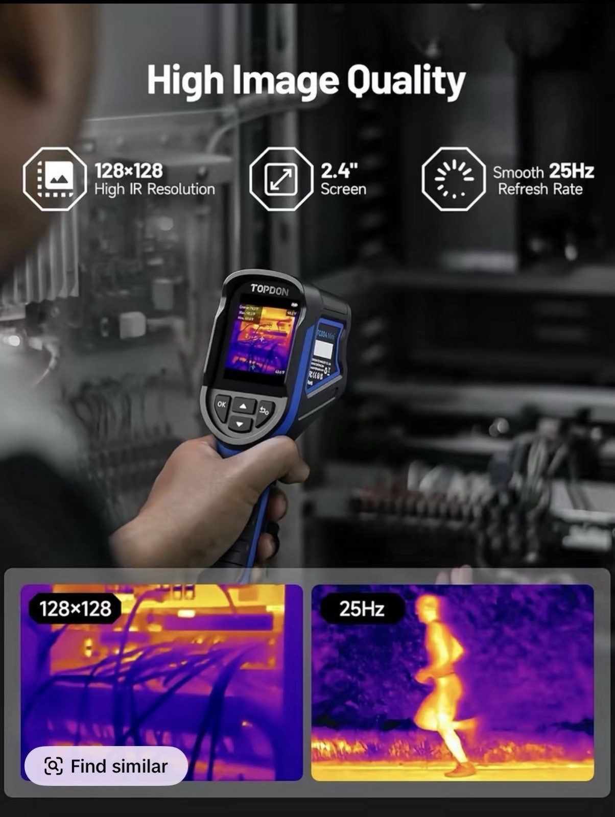 2026 TOPDON TC004 Mini Thermal Imaging Camera 240*240 IR Long Battery Life US