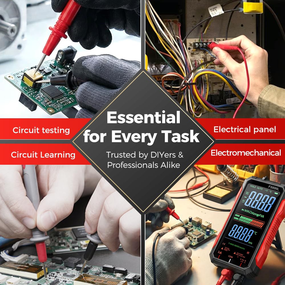 6000 Counts Digital Multimeter Tester Auto-Ranging TRMS Voltmeter Colour Display