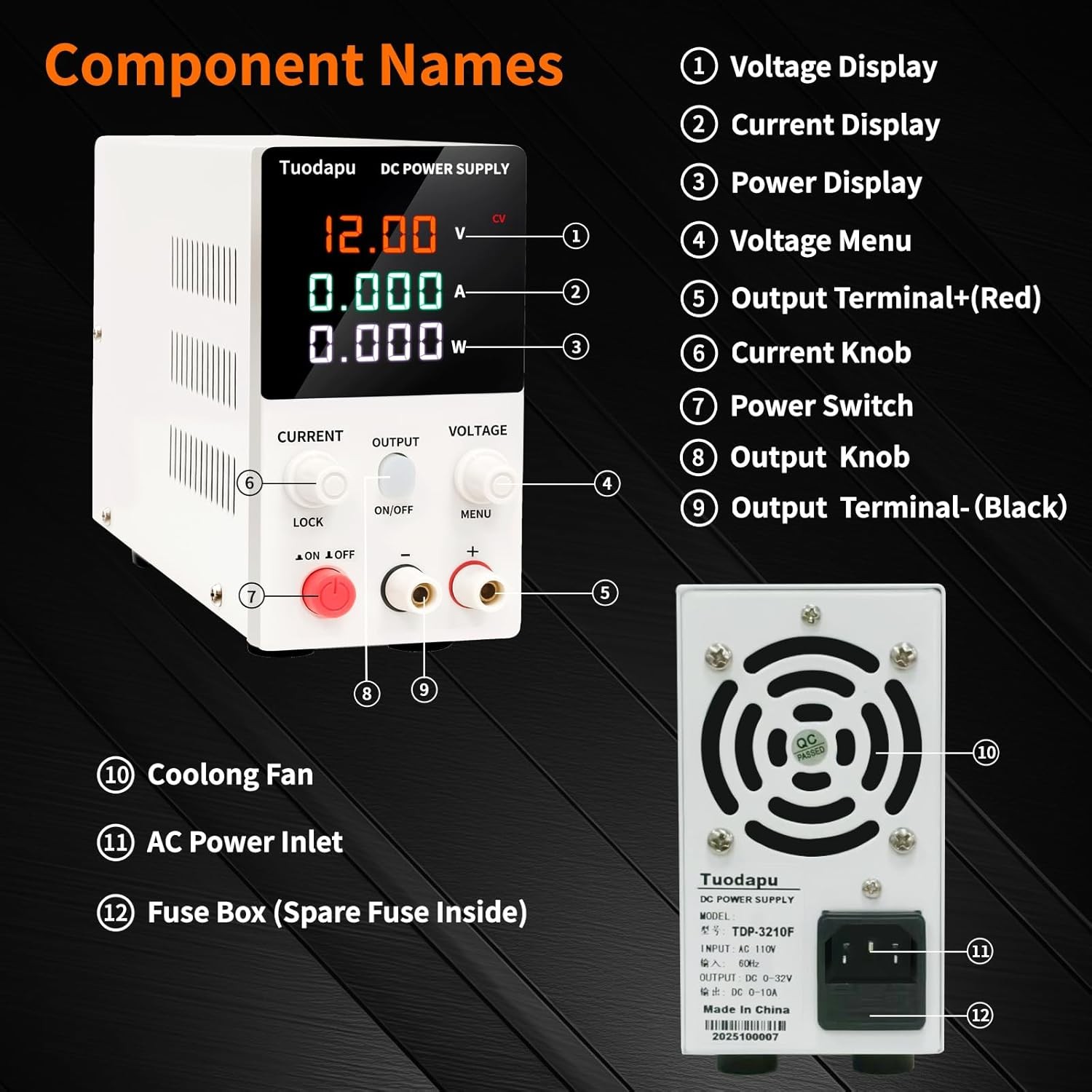 Adjustable DC Power Supply Variable Bench Regulated 20V Programmable 30A