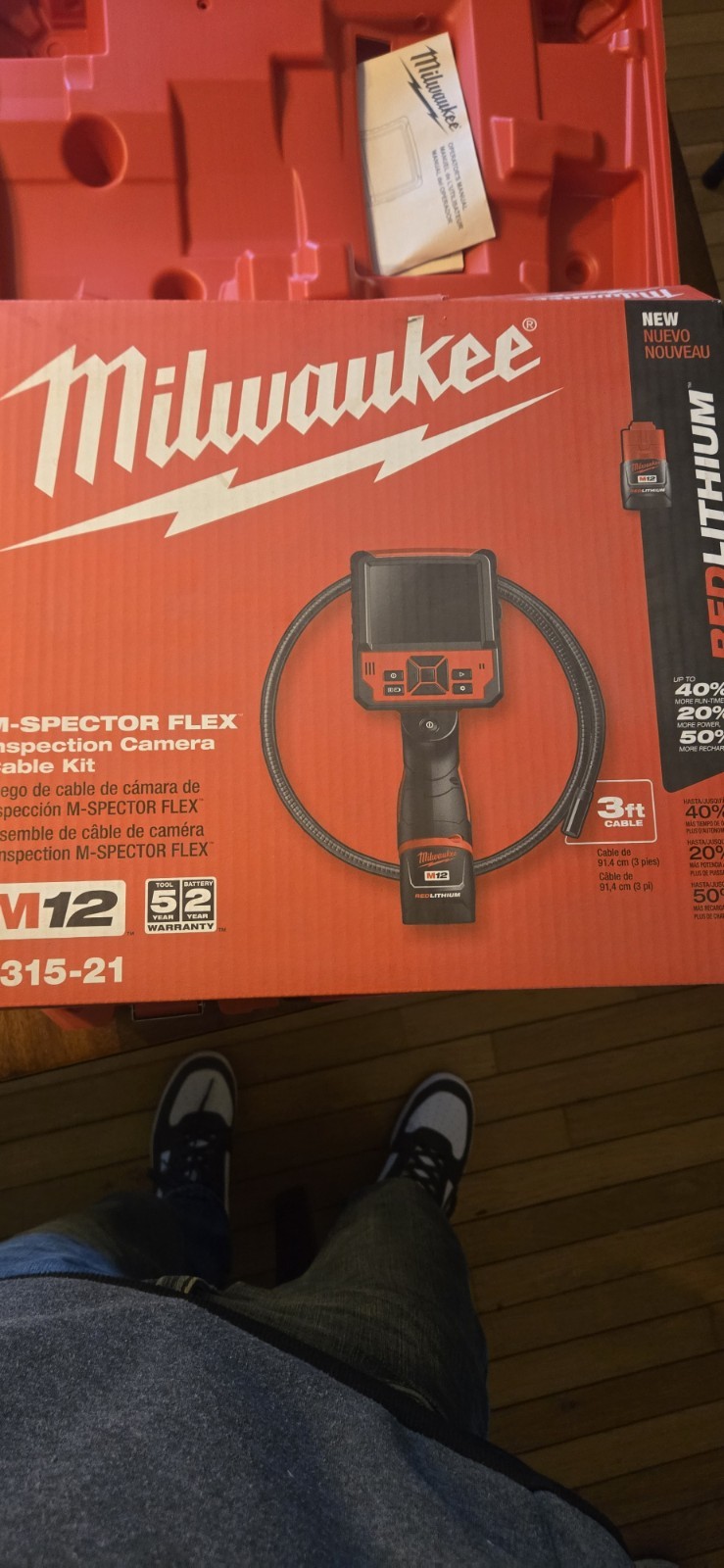 Milwaukee M12 2315-21 M-Spector Flex 3 Ft. Cordless Inspection Camera Cable Kit