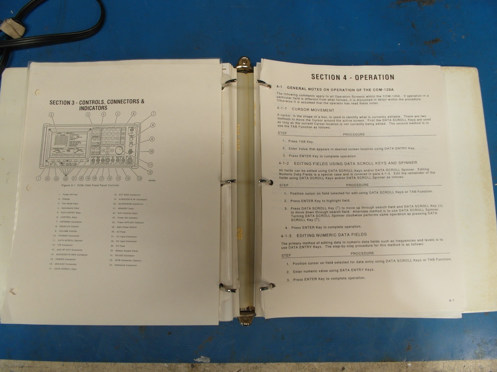 Aeroflex IFR COM-120A Maintenance Manual with Operations Manual section.