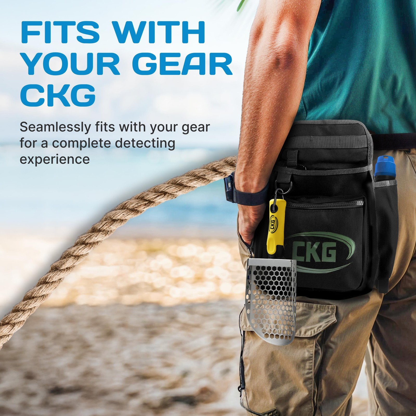 CKG Hand Sand Scoop for Metal Detecting with Ergonomic Yellow Handle, Metal D…