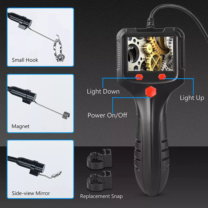 IP67 HD 1080P Industrial Endoscope Camera 8mm Lens Pipe Sewer Inspection Camera