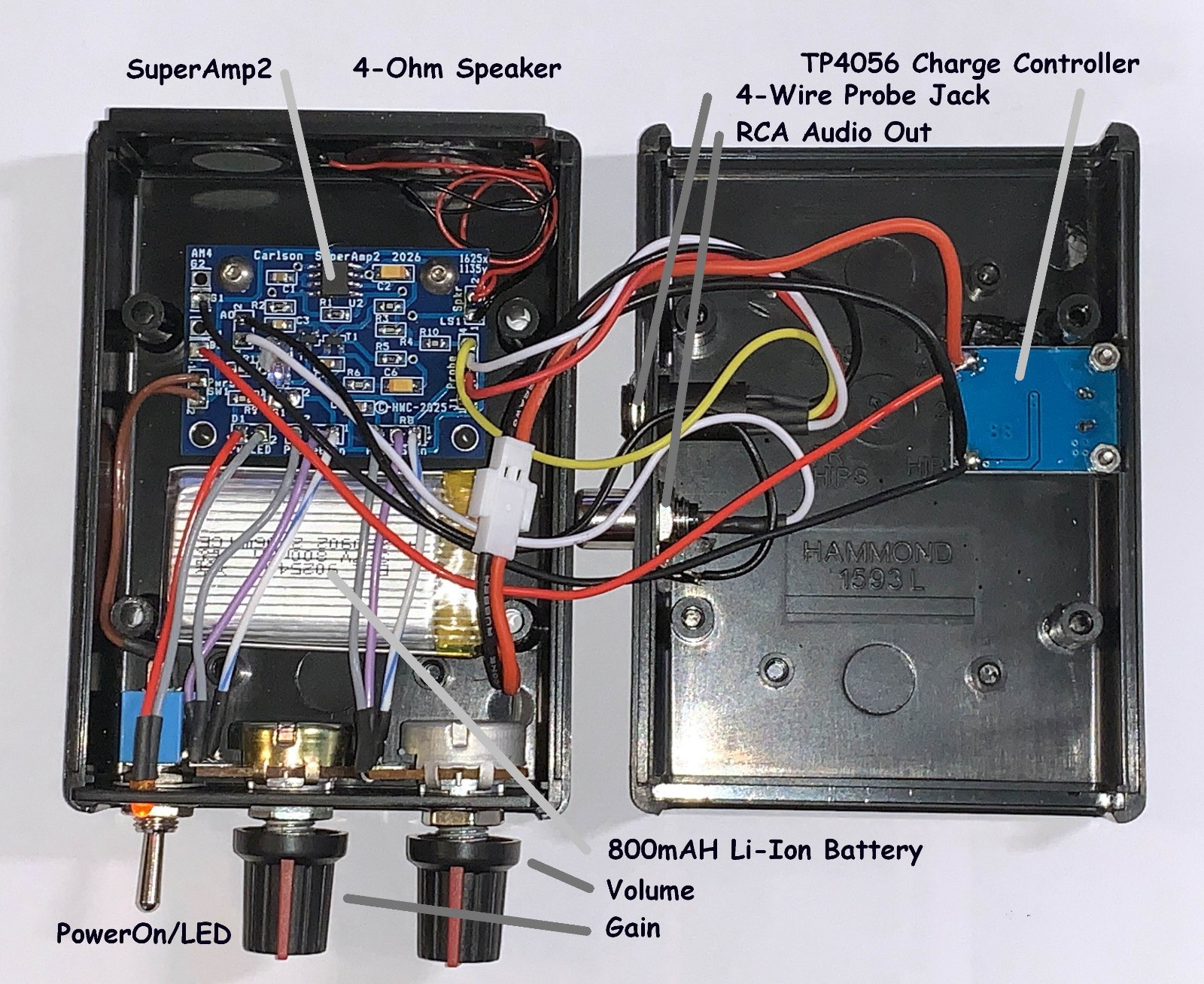 Carlson SuperProbe Case Kit w/Mounted Speaker/780mAh Li-Ion Battery/4046 Charger