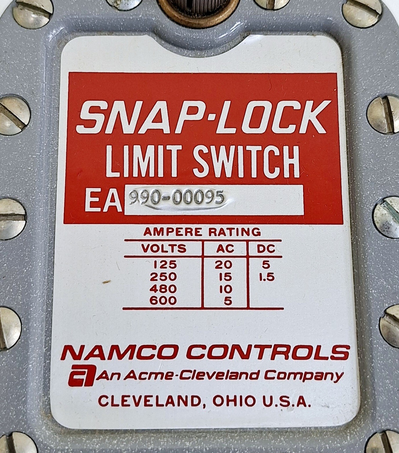 Namco Controls EA990-00095 Snap-Lock Limit Switch