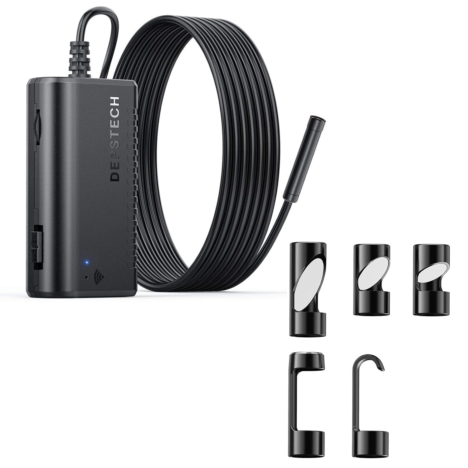 DEPSTECH Wireless Endoscope WiFi Borescope Semi-Rigid Snake Inspection Camera