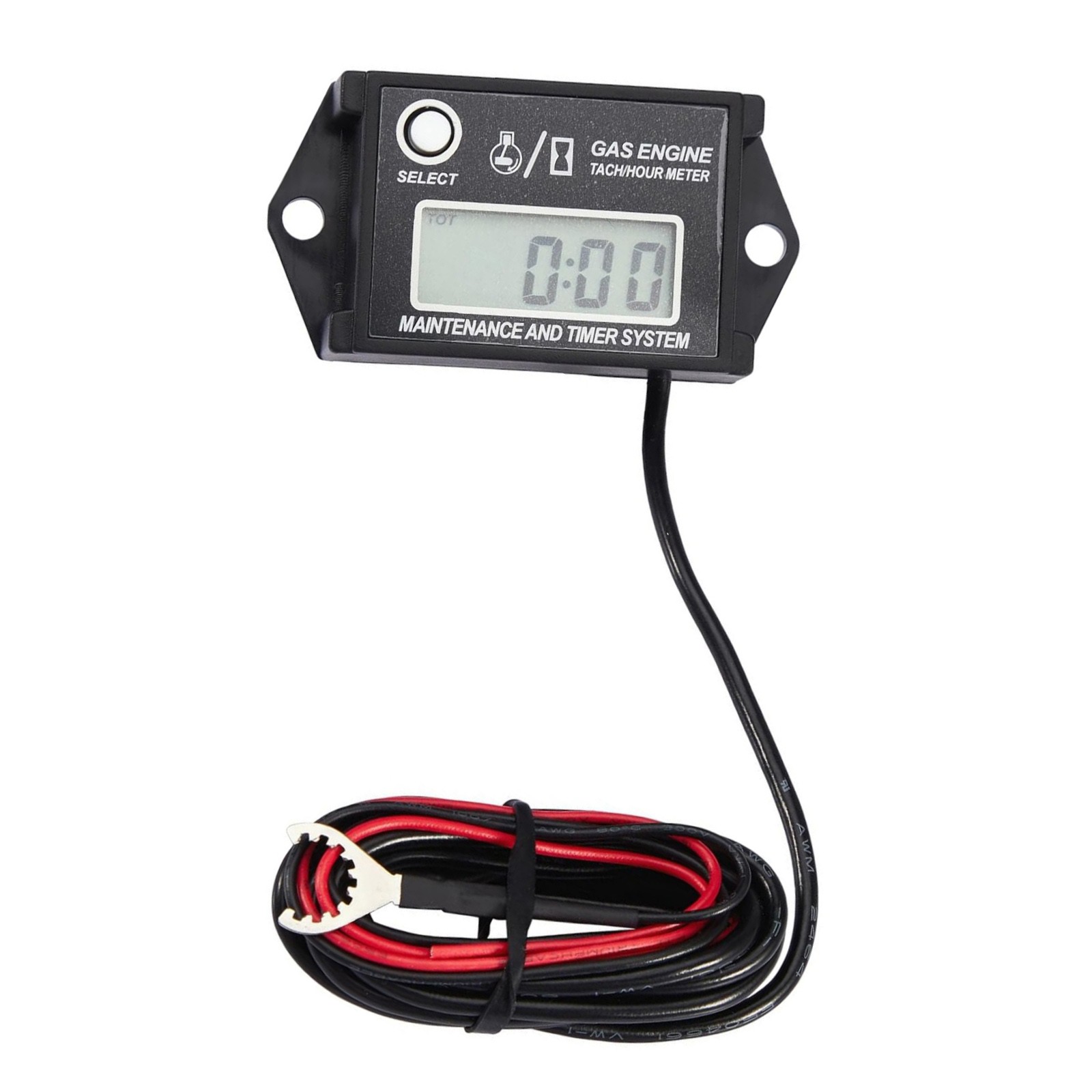 25000RPM Digital Tachometer Hour Meter Waterproof For Chainsaw Generator Use