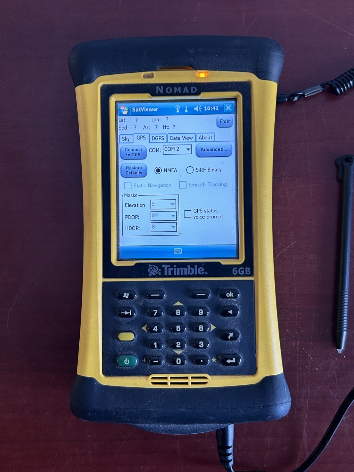 Trimple Nomad 6GB Rugged Handheld Data Collector w/ Programs Office Arc + Power