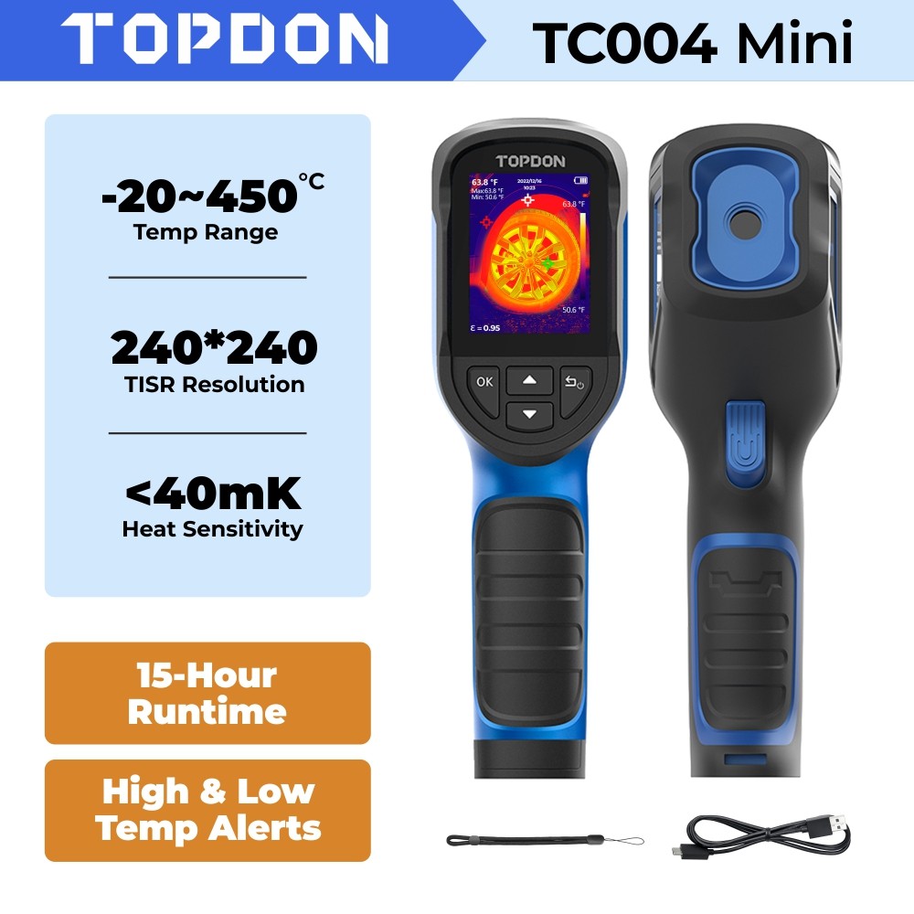 TOPDON Infrared Thermal Imager Camera 128*128 Temperature Imaging TC004 Mini US
