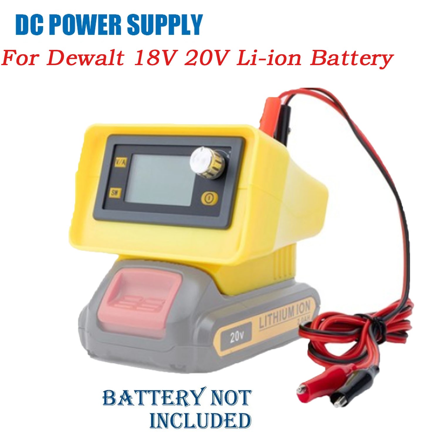 Adjustable Voltage Portable Power Supply DC 0-30V 0-5A For Dewalt 20V Battery