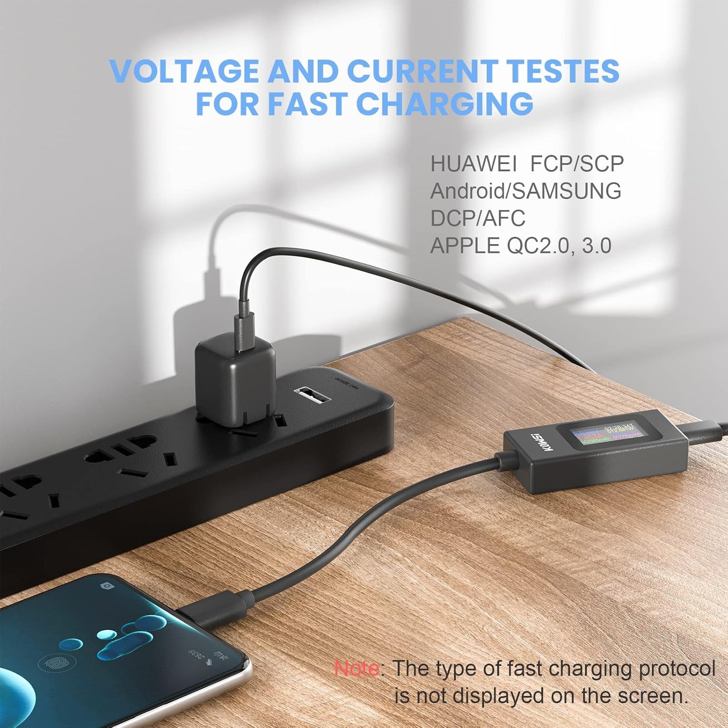 USB C Tester Power Meter 4-30V 0-6.5A Digital Multimeter, Type C Voltage