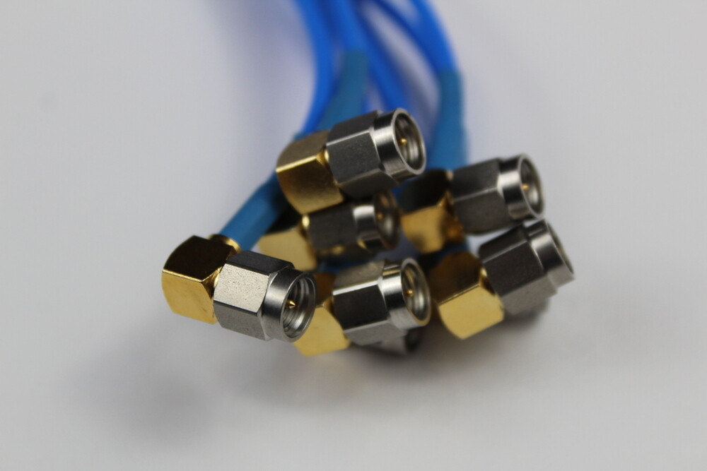 (V6)BOTTOM Blue Cable with R/A SMA M to BNC F 10″ to 16″ Length Varies lot of 8