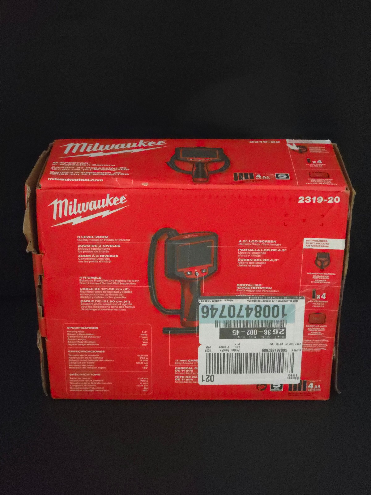 NEW Milwaukee 2319-20 6V M-Spector Cordless 4′ Inspection Camera