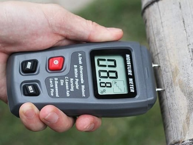2 Pins Wood Moisture Meter Handheld Timber Water Lumber Damp Humidity Firewoo…