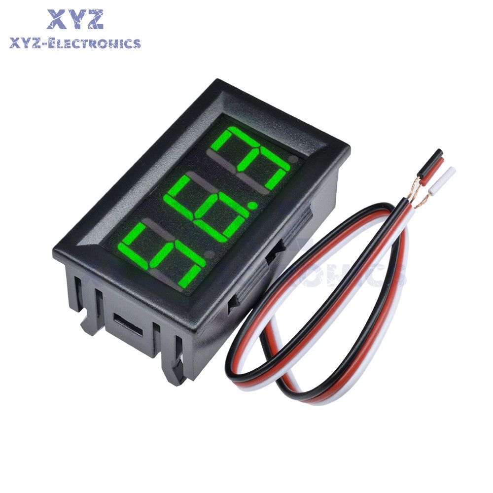 0.56 inch LED Display DC0V-100V Panel Meter Digital Voltmeter Three Wires 5Color