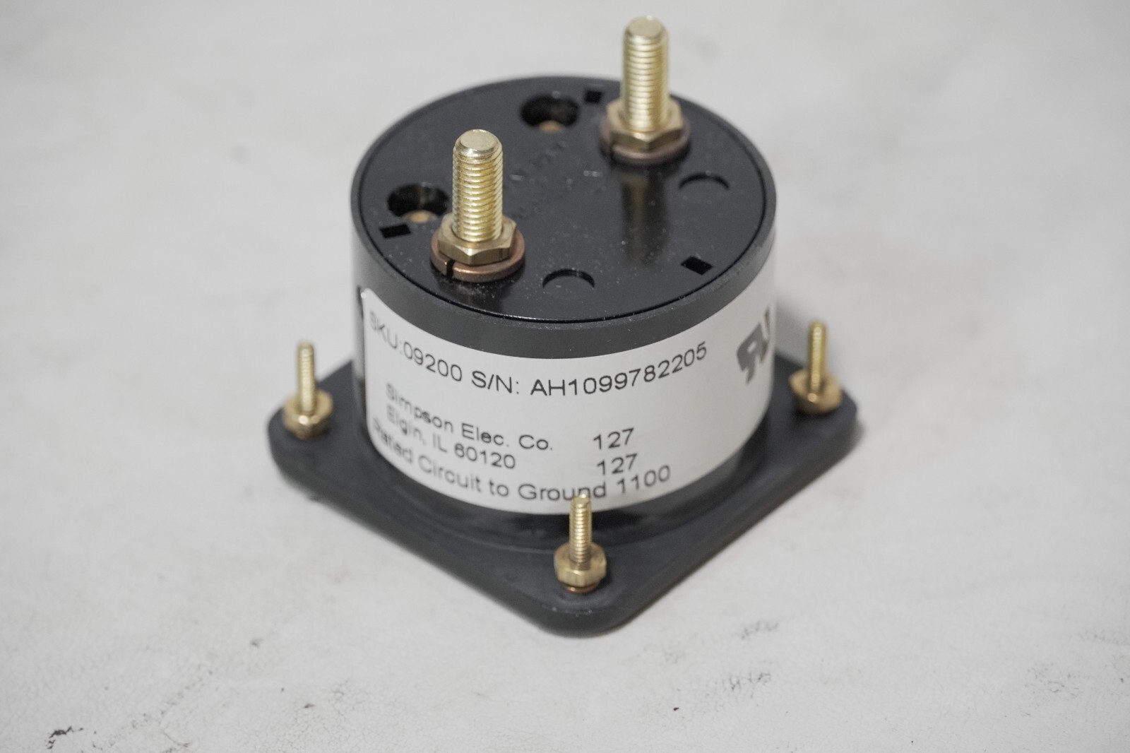 Simpson 09200 Rectangular Electric-Analog Panel Meter, 0-500VDC, 2.5in