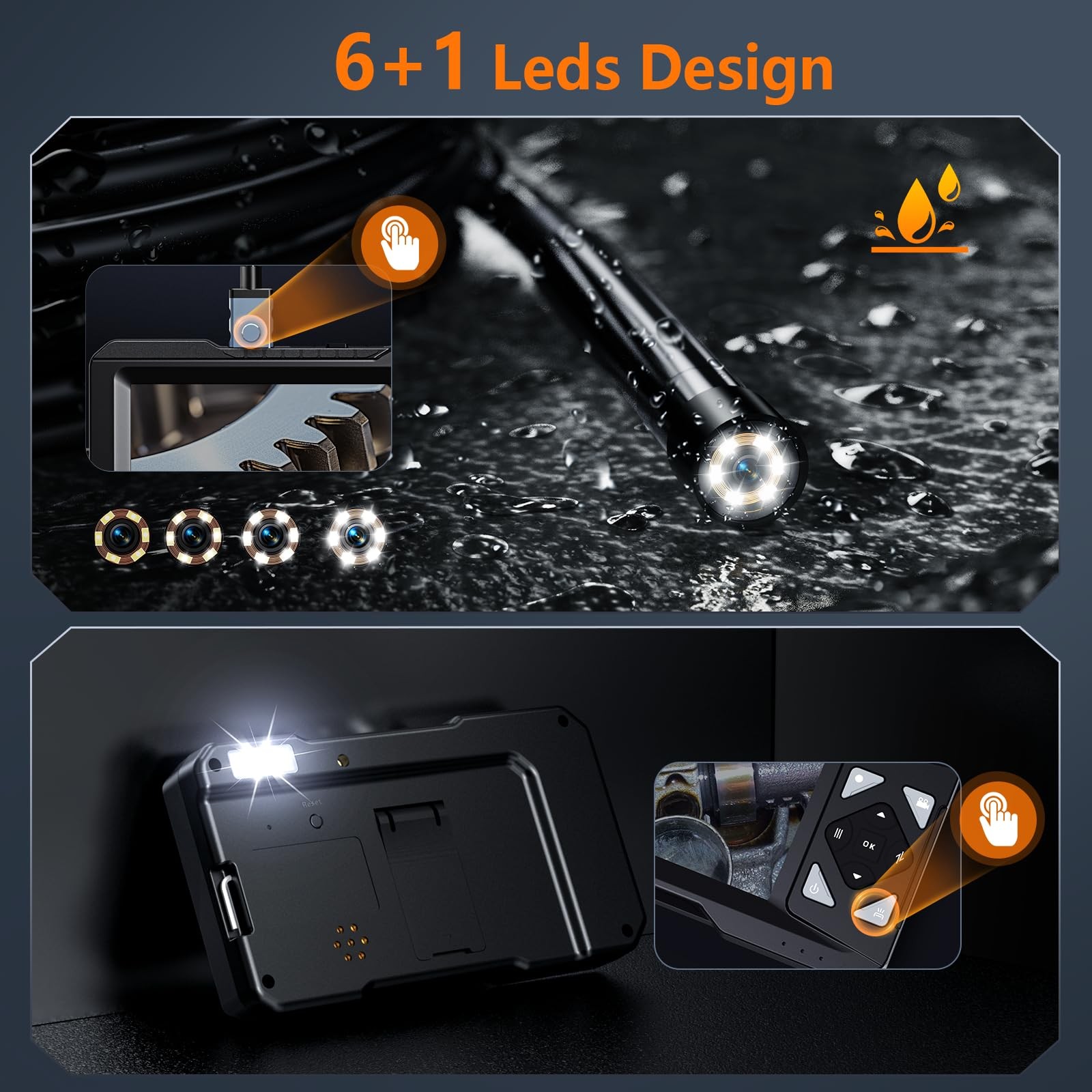 Hayve 4.3inch Industrial Endoscope, 1920P Digital Borescope Inspection , [Pho…