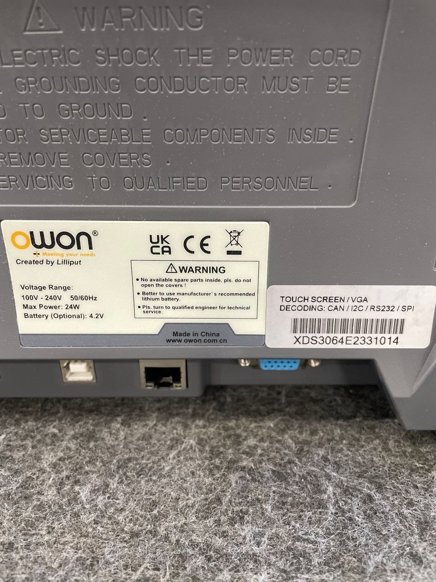 OWON Touchscreen Digital Oscilloscope, XDS3064E2331014