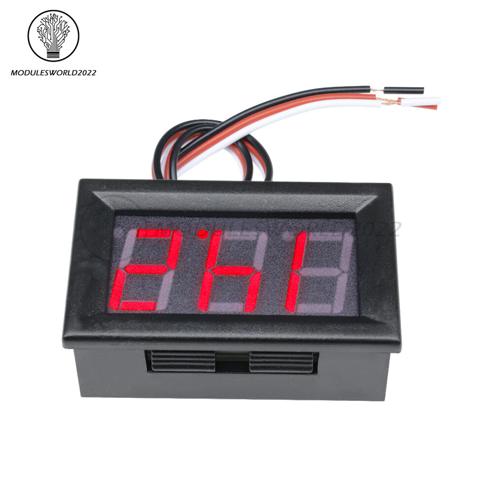 0.56″ DC AC 5V-30V-500V Digital Voltmeter Voltage Panel Meter Color LED Display