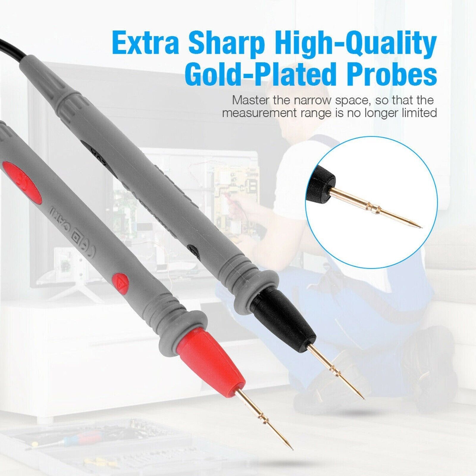 Multimeter Test Leads for Fluke Meter Electrical Alligator Clip Probes 1000V 20A