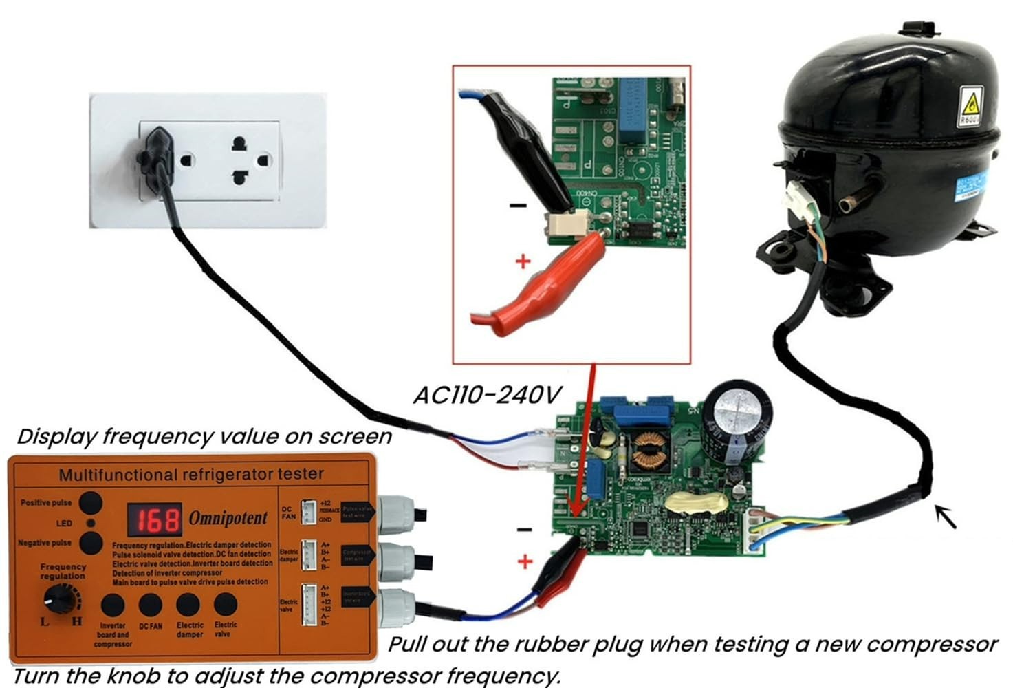 8 In 1 Inverter Refrigerator Detector Multifunctional Refrigerator Tester