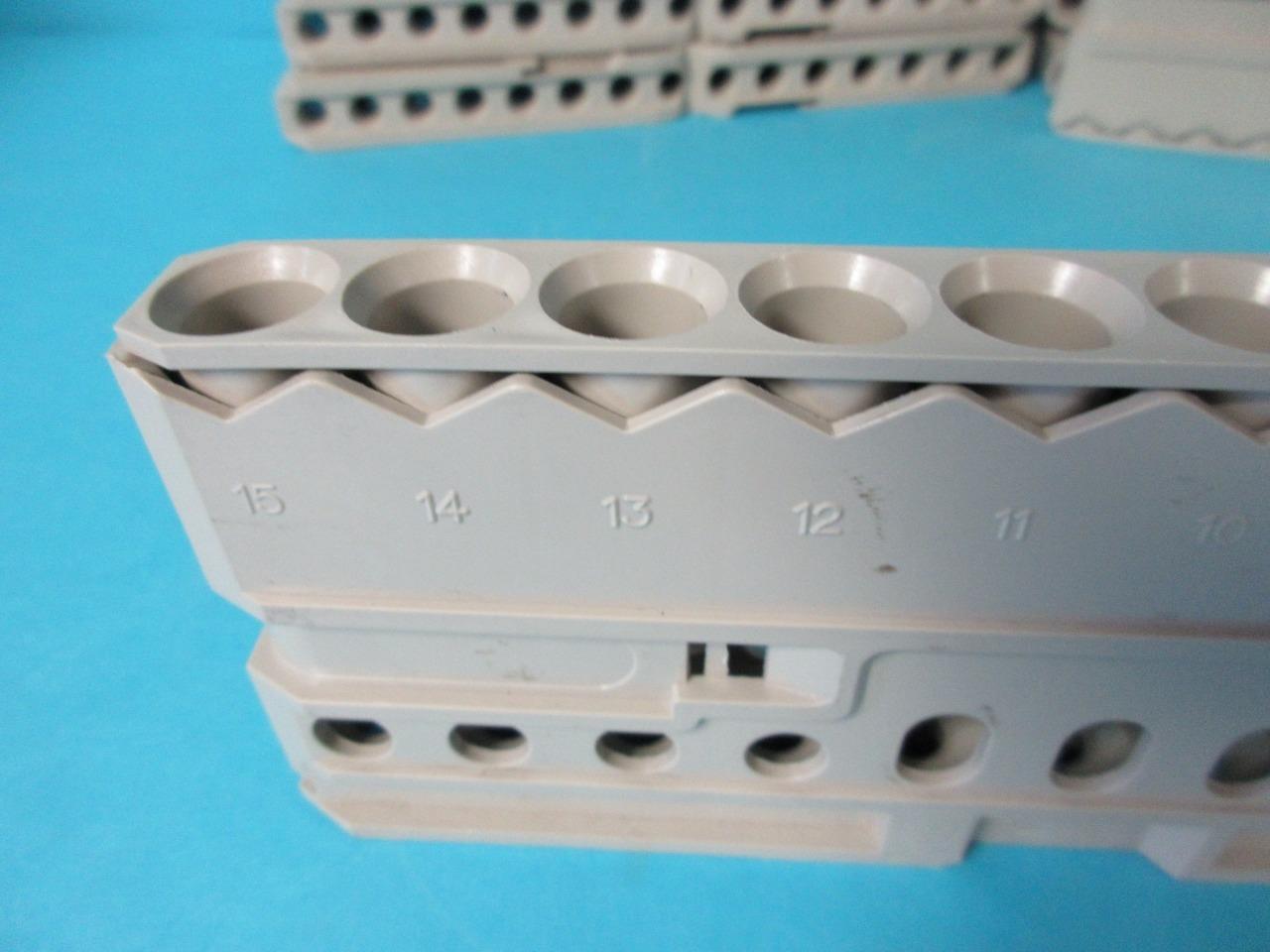 Lot of 20 15-Slot Gamma Counter Detector Rectangular Sample Vial Rack Beige