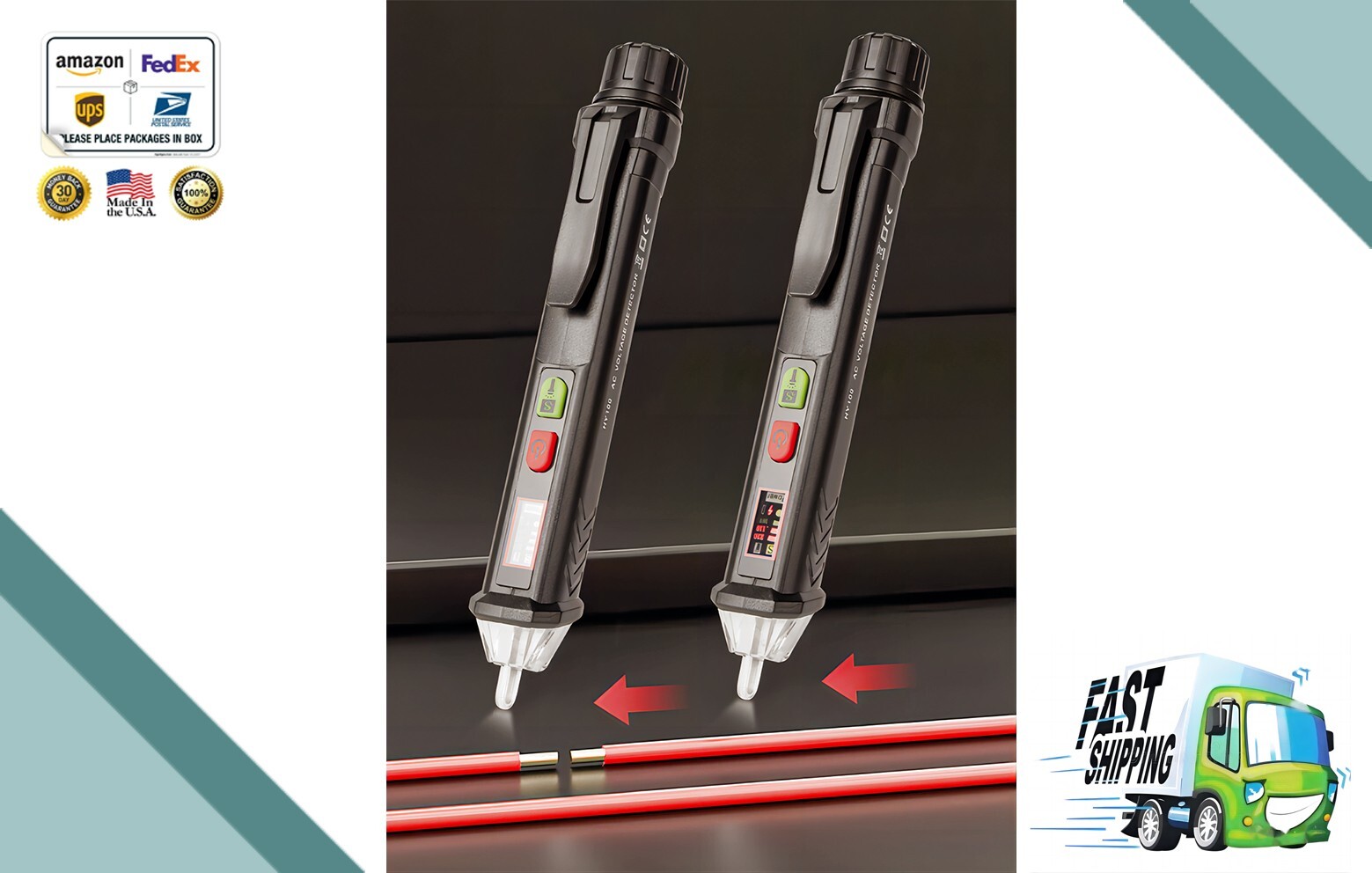 12-1000V Dual Sensitivity Electrical Tester Pen Non-Contact AC Voltage Detector