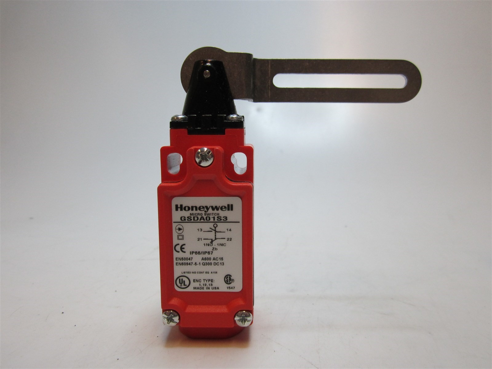 Honeywell (GSDA01S3) 10 A, 600 VAC, 0.12 N-mMP Limit Hinge Lever Safety Switch