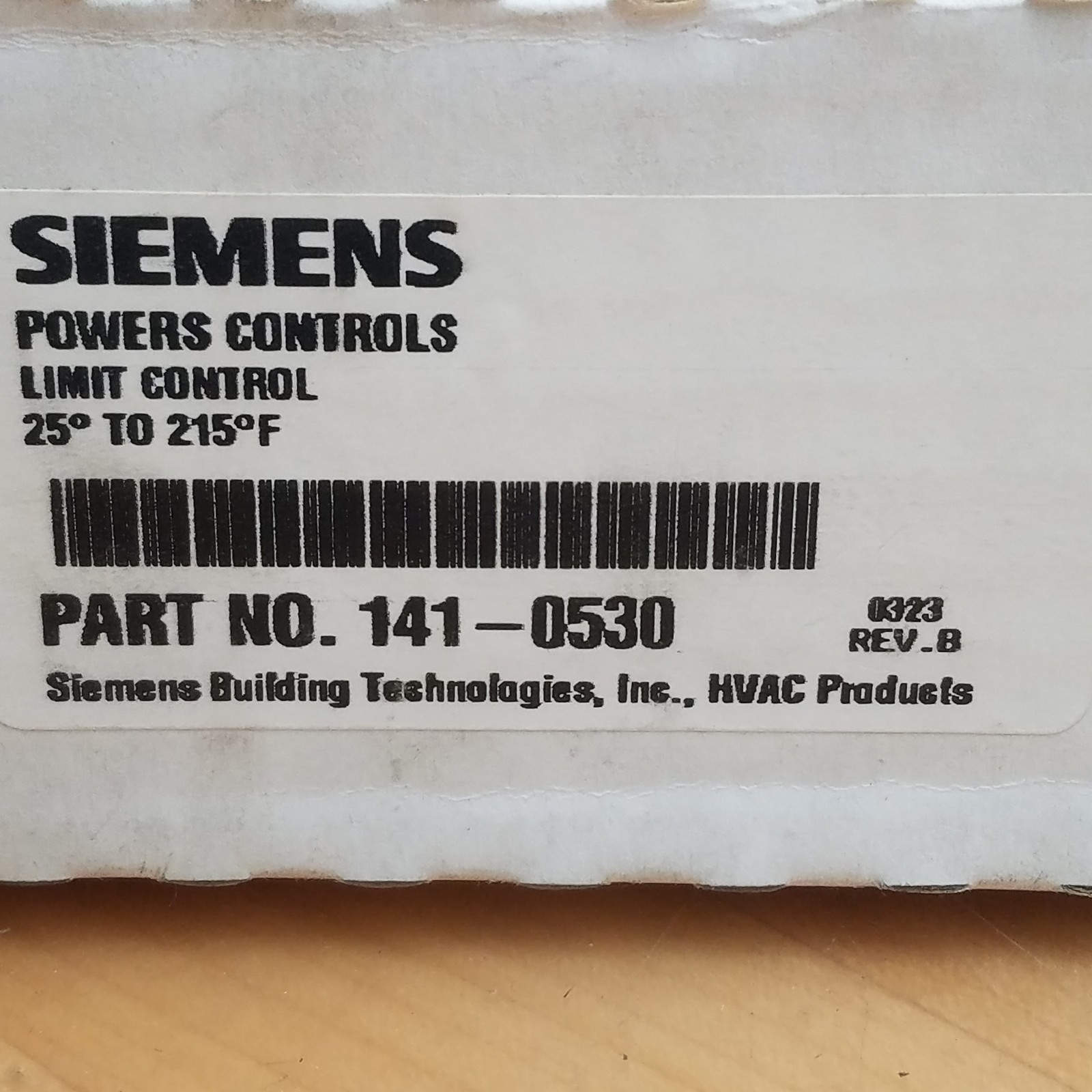 Siemens 141-0530 Powers Controls Thermostat, Limit Control, 25° to 215°F – NEW
