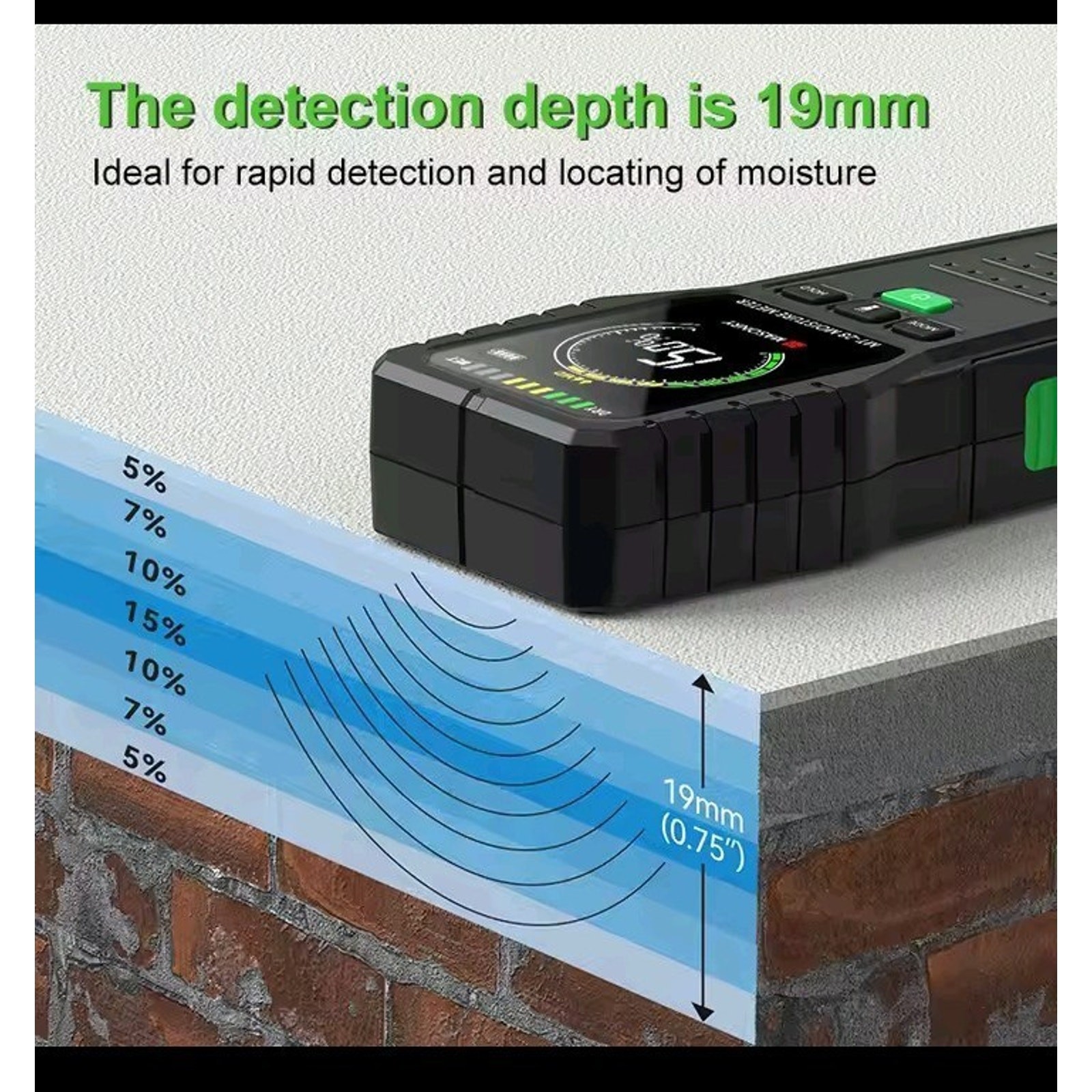 New RDINSCOS Digital Wood Moisture Meter Pinless Type