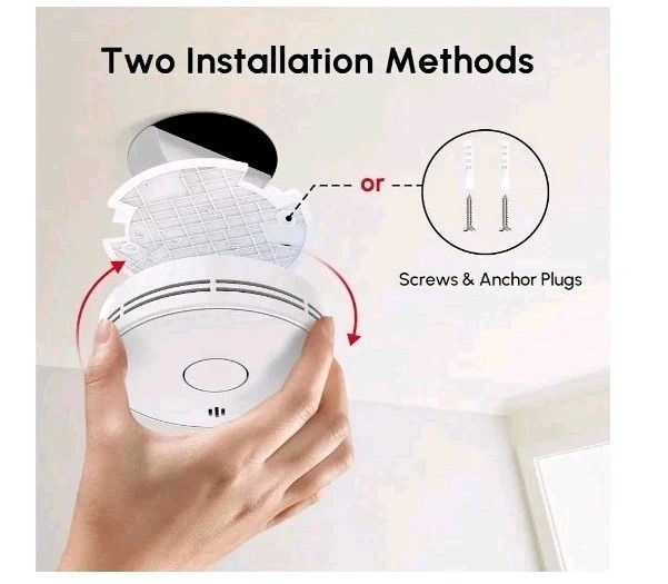 2x New Smoke Alarms 10 Years Battery Sealed Battery For Home,Business,Office,