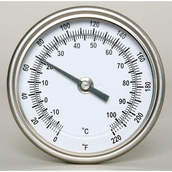 General Tools T300-36 Bimetal Thermom, 3 In Dial, 0 To 220F