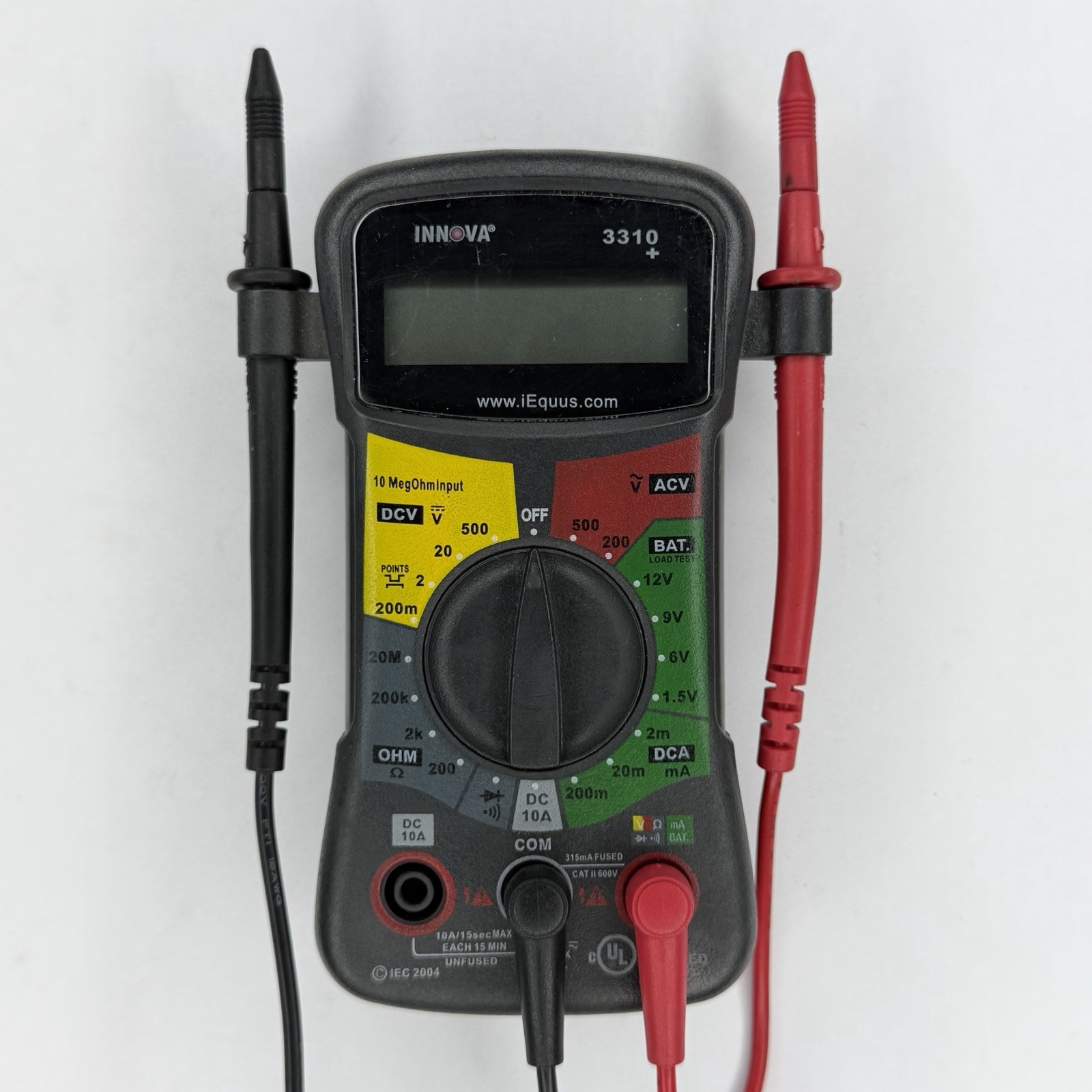 Innova 3310 Hands-Free 10 MegOhm Digital Multimeter Equus Voltmeter Ammeter