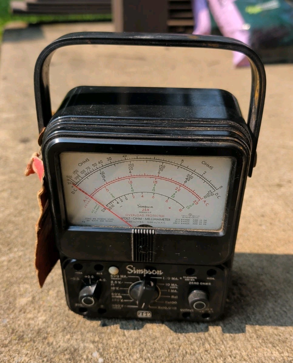 Simpson 260 Series 6P Analog Multimeter Untested