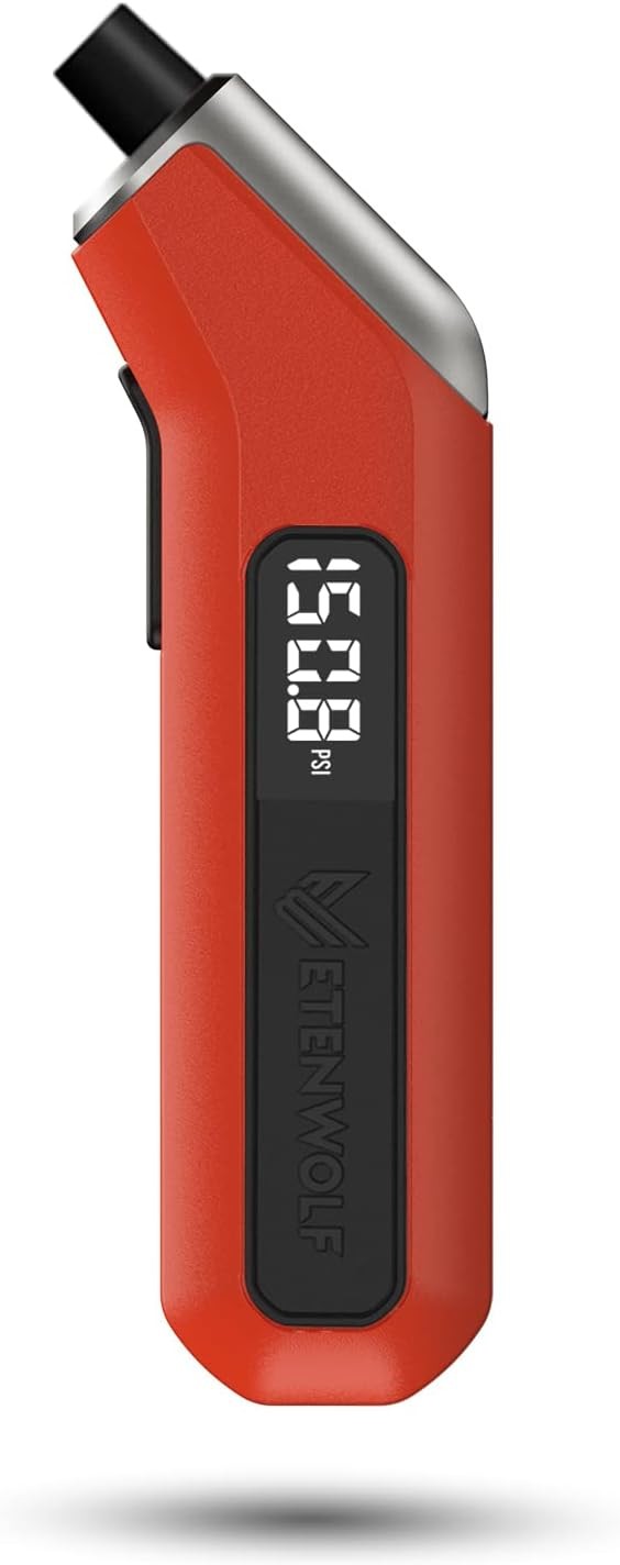 ETENWOLF T300 Digital Tire Pressure Gauge 3-200 PSI ANSI Calibrated Orange