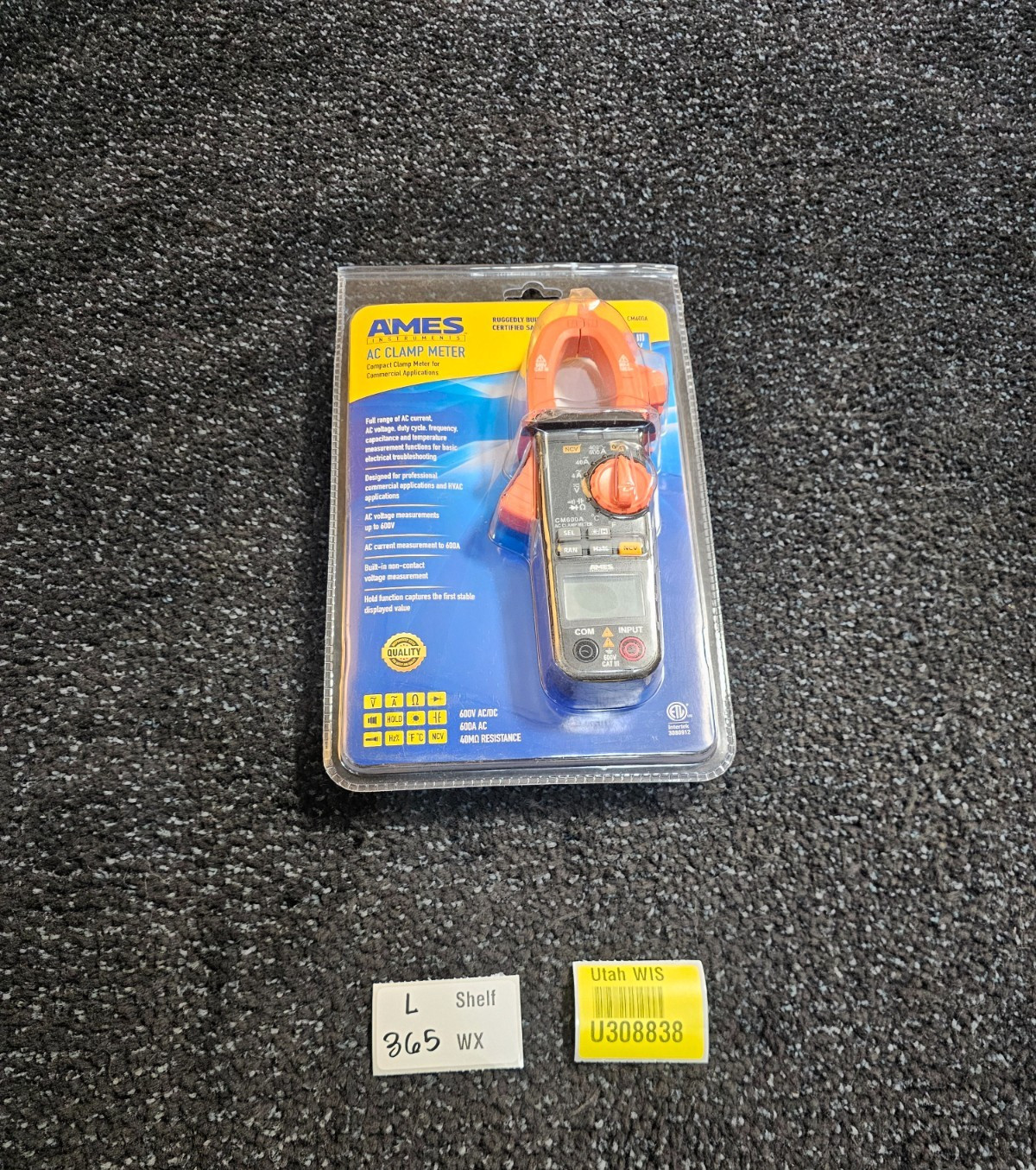 Ames Instruments CM600A Cat III 600 V AC Compact Clamp Meter Digital