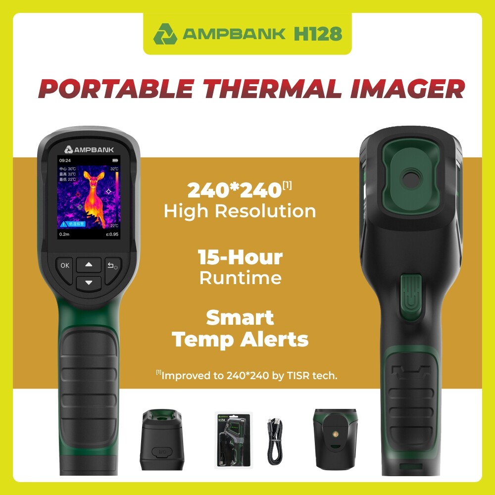 2026 AMPBANK H128 Thermal Camera 128*128 IR Resolution -4°F~842°F Range