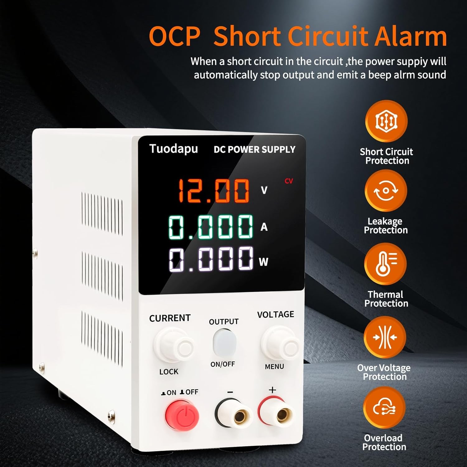 Adjustable DC Power Supply Variable Bench Regulated 20V Programmable 30A