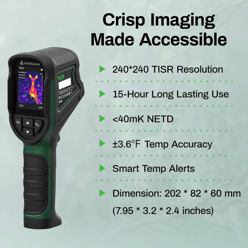 AMPBANK H128 Infrared Thermal Imager Thermal Camera IR Resolution 2.4″ LCD