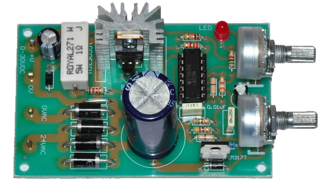 Regulator Power Supply AC-DC 0-30VDC Current Limit 1-2A Unassembled Kit
