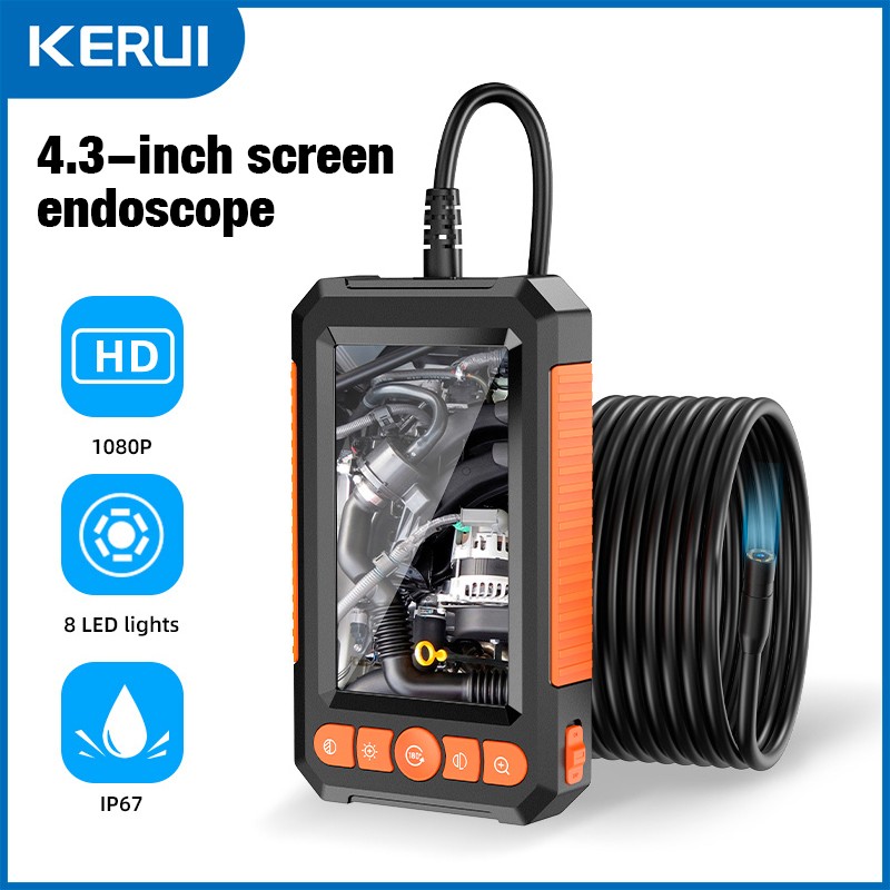 4.3 Inch IPS 1080P HD Borescope 1M/5M/10M Waterproof Pipe Inspection Camera