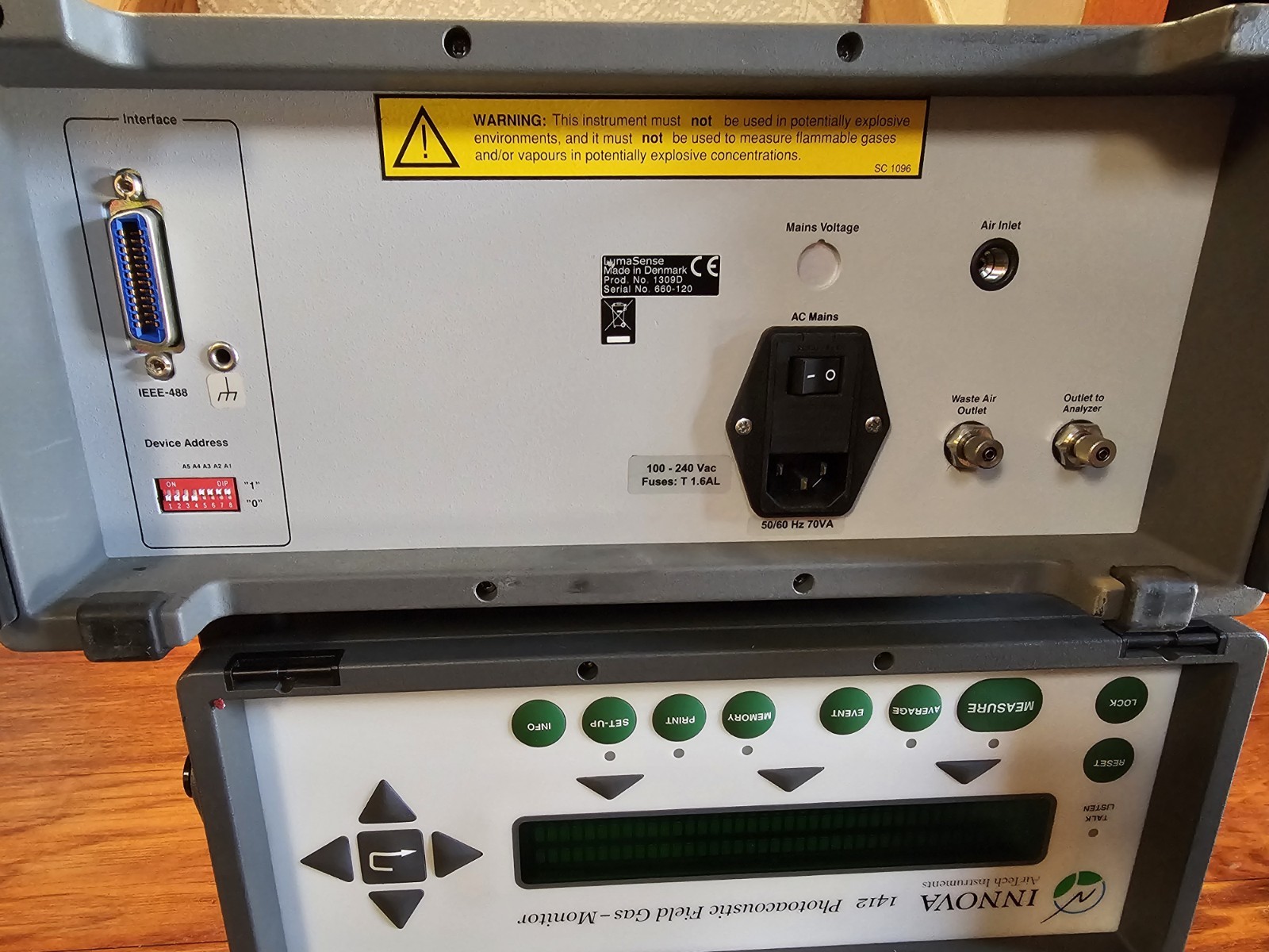 LUMASENSE Photoacoustic Monitor INNOVA 1412 + INNOVA 1309 Multipoint Sampler