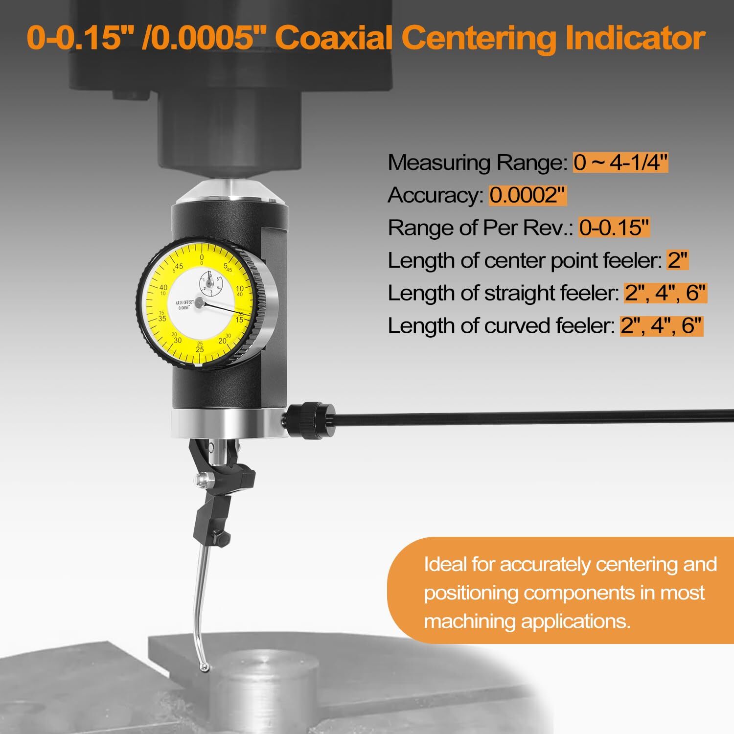 Jd21-0003 Co-Ax Indicator Milling Machine Coaxial Center Test Dial .0005”