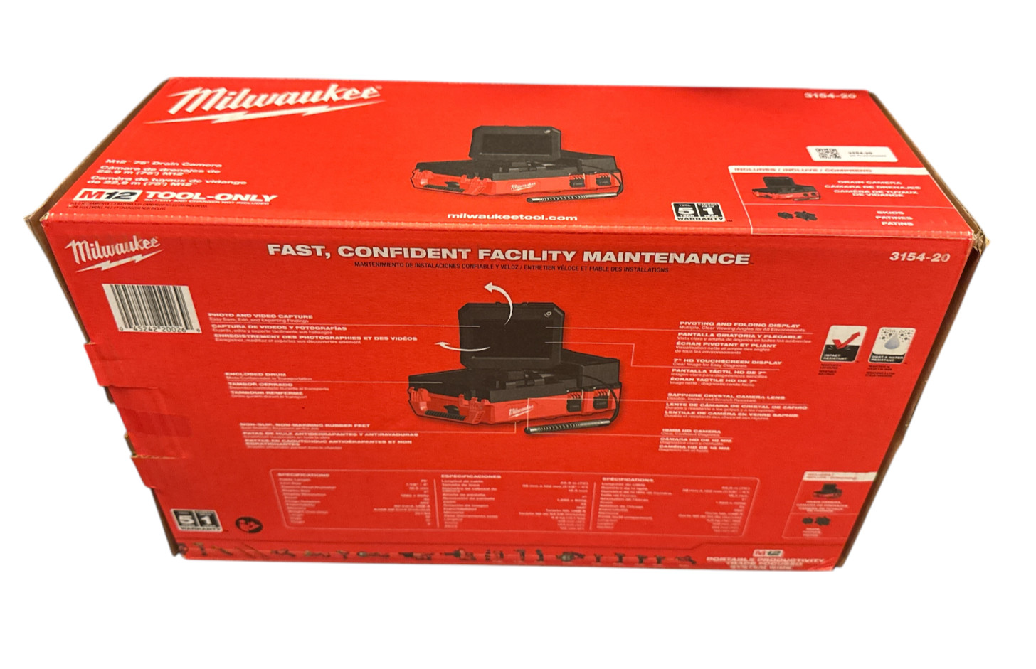 Milwaukee M12 75′ Drain Camera Inspection System PACKOUT Compatible 3154-20