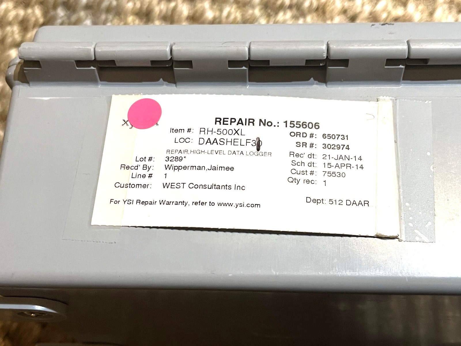 YSI WaterLOG Model H-500XL Data Logging System with Transducer