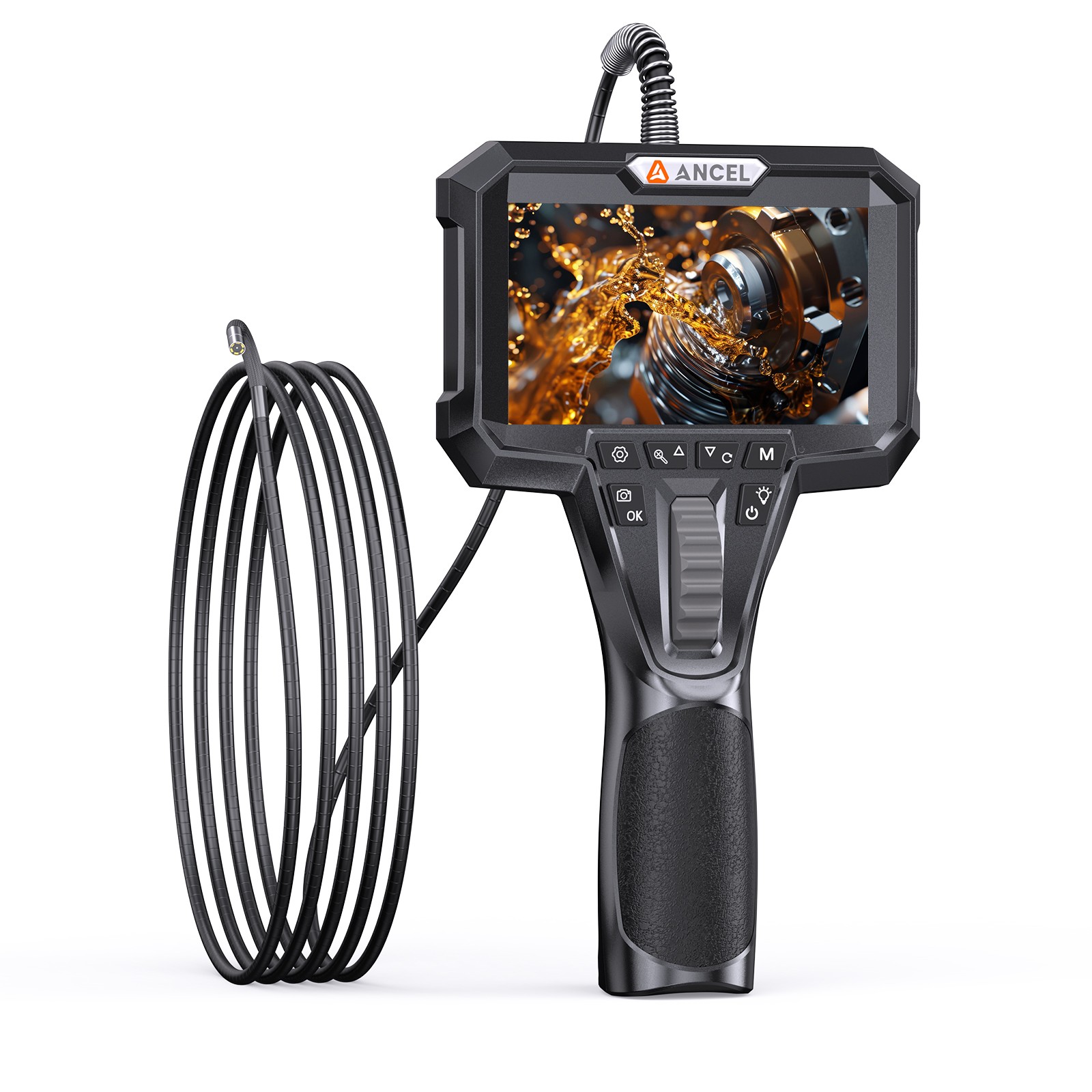 ANCEL AN303 3.9MM Borescope Camera 210° Inspection Camera with Screen 4.3inch